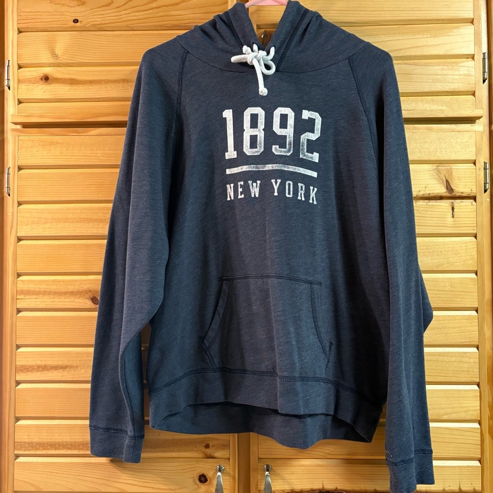 ABERCROMBIE & FITCH Women’s Pullover Hoodie, Size L, Navy Blue